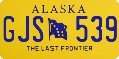 AK license plate GJS539