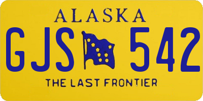 AK license plate GJS542