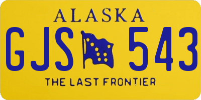 AK license plate GJS543