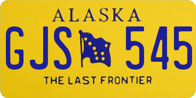 AK license plate GJS545