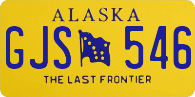 AK license plate GJS546