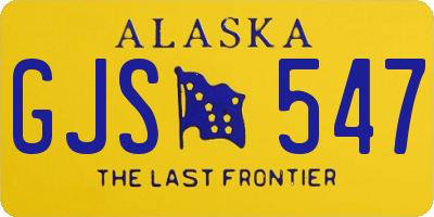 AK license plate GJS547