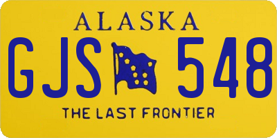 AK license plate GJS548