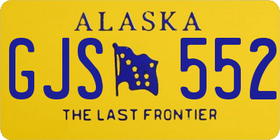 AK license plate GJS552