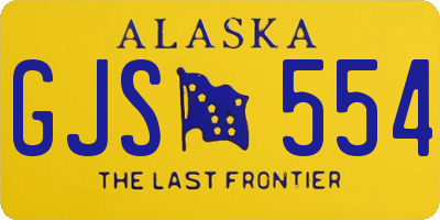 AK license plate GJS554