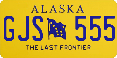 AK license plate GJS555