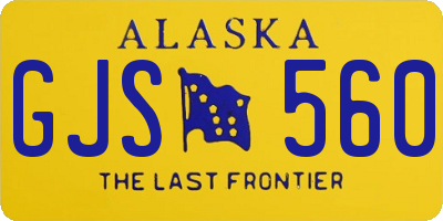 AK license plate GJS560