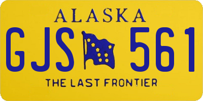 AK license plate GJS561
