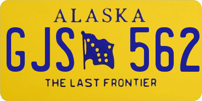 AK license plate GJS562