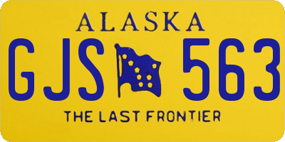 AK license plate GJS563
