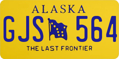 AK license plate GJS564