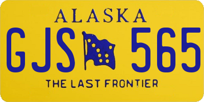 AK license plate GJS565