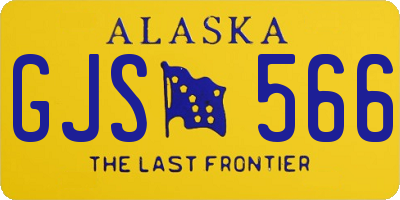AK license plate GJS566