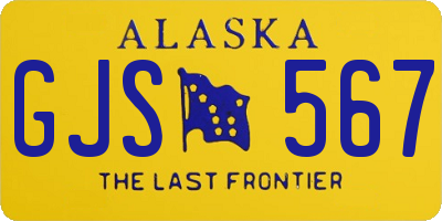 AK license plate GJS567