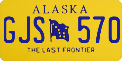 AK license plate GJS570