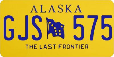 AK license plate GJS575