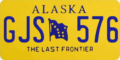 AK license plate GJS576