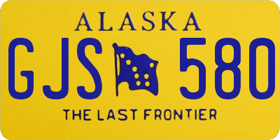 AK license plate GJS580