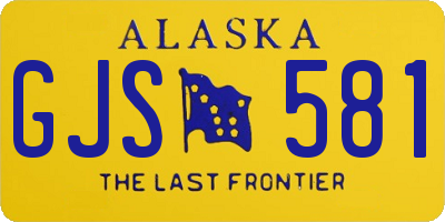 AK license plate GJS581
