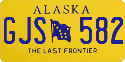 AK license plate GJS582