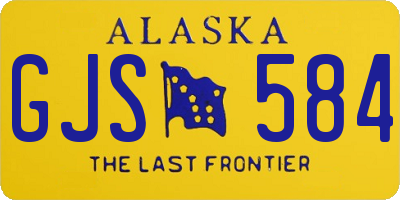 AK license plate GJS584