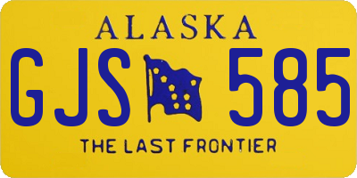 AK license plate GJS585