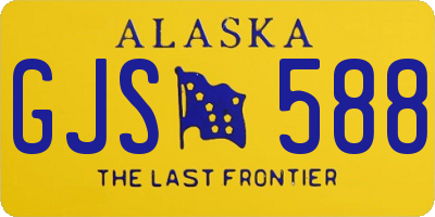 AK license plate GJS588