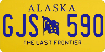 AK license plate GJS590