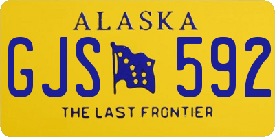 AK license plate GJS592