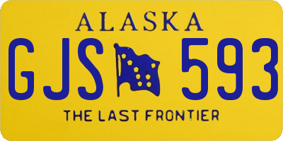 AK license plate GJS593
