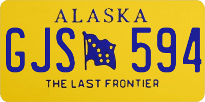 AK license plate GJS594