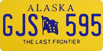 AK license plate GJS595