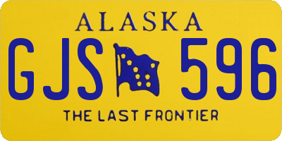 AK license plate GJS596