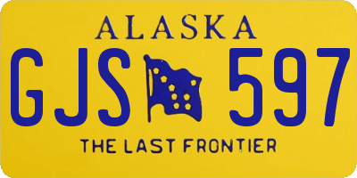 AK license plate GJS597