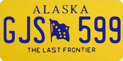 AK license plate GJS599