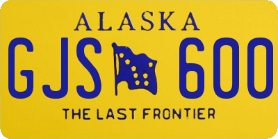 AK license plate GJS600