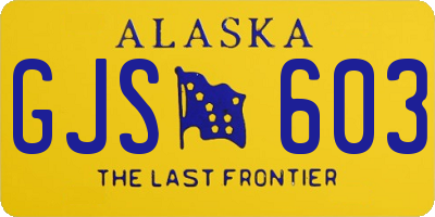 AK license plate GJS603