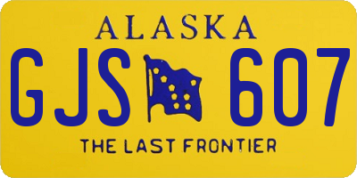 AK license plate GJS607
