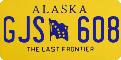 AK license plate GJS608