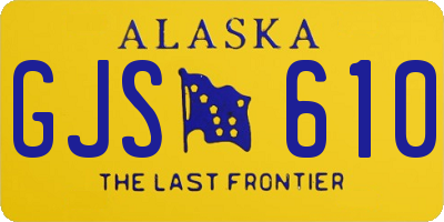AK license plate GJS610