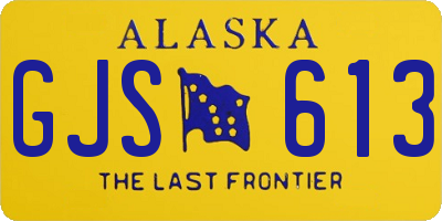 AK license plate GJS613