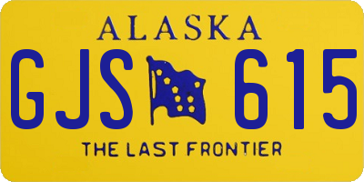 AK license plate GJS615