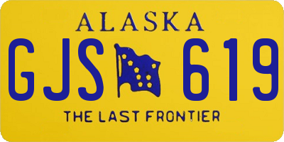 AK license plate GJS619