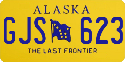 AK license plate GJS623
