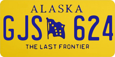 AK license plate GJS624