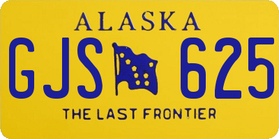 AK license plate GJS625