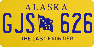 AK license plate GJS626