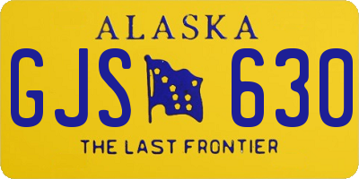 AK license plate GJS630