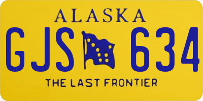 AK license plate GJS634
