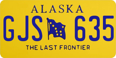 AK license plate GJS635